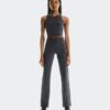 Mujer Pantalones de Punto Acanalados para Todo el Día