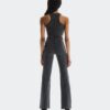Mujer Pantalones de Punto Acanalados para Todo el Día