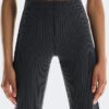 Mujer Pantalones de Punto Acanalados para Todo el Día