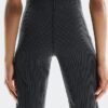 Mujer Pantalones de Punto Acanalados para Todo el Día